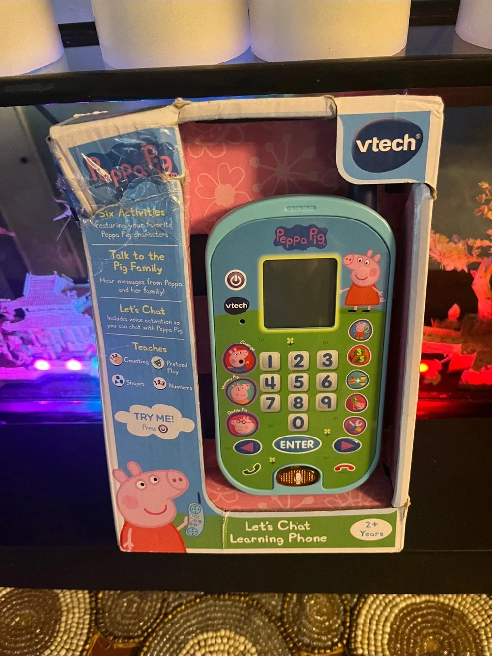 VTech Peppa Pig Let's Chat Learning Phone - Green/Blue